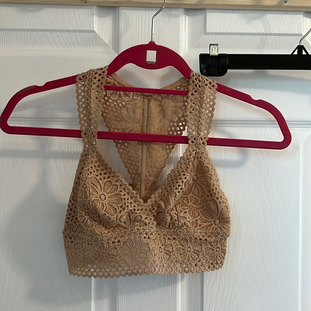 Nude/tan lacy bralette Aerie